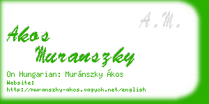 akos muranszky business card